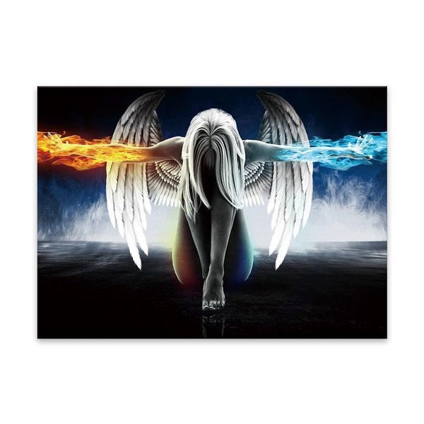 Canvas Wall Art - Fire &amp; Ice Artwork