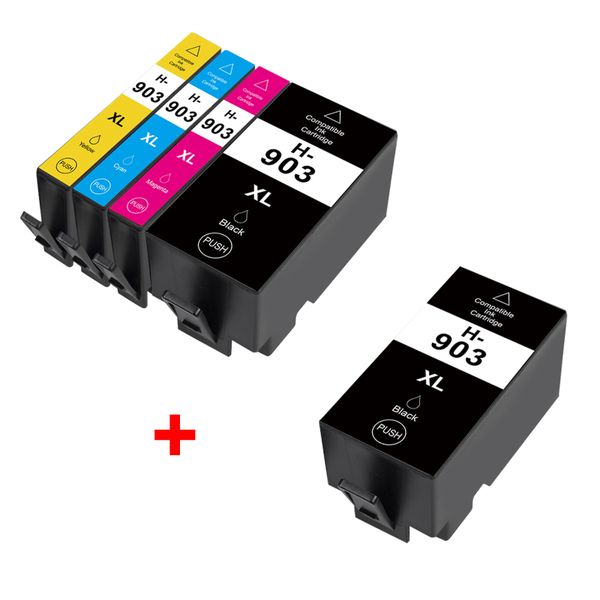 INKWAREHOUSE Cartridges Compatible with Hp 903XL-Multipack + 1 x 903 Black