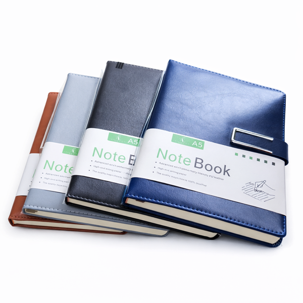 A5 PU Leather Notebooks-4 Assorted Colors-100 Pgs-8 x Notebooks