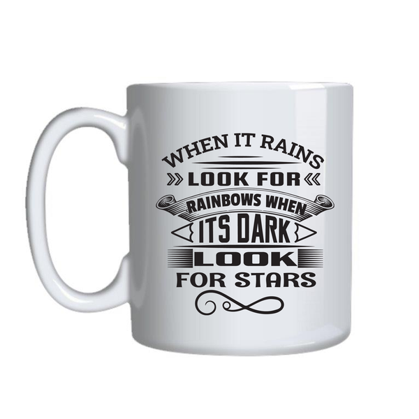 Rainbows Coffee Cups Motivational Graphic Mug Design Birthday Present