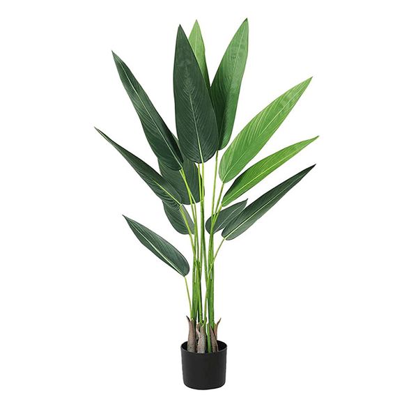 Artificial Plant in Pot - Bird of Paradise Tree Design with 12 Leaves