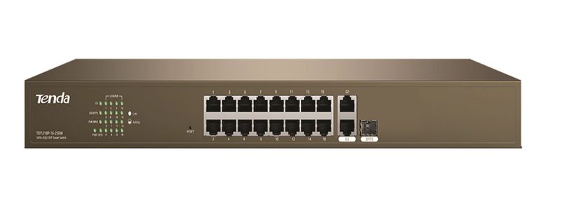 TENDA 16 Port Smart POE Switch 250W