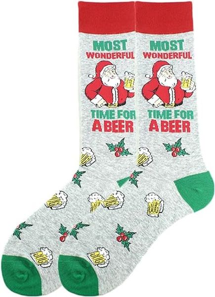 Santa Claus Beer Socks for Christmas | Shop Today. Get it Tomorrow ...