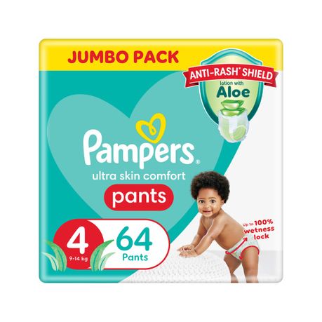 Pampers Anti-Rash Shield Pants Size 4 (9-14 kg) 64 Nappies