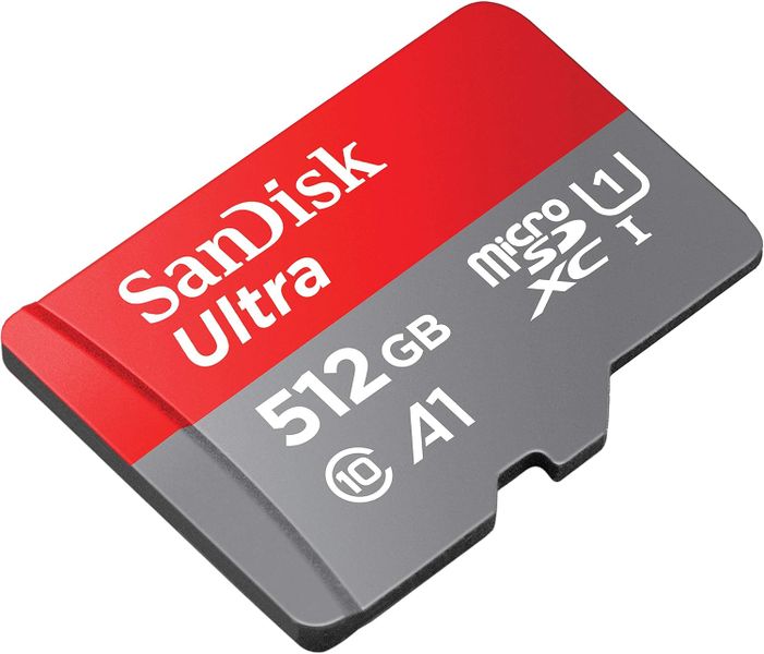 SanDisk 512GB Ultra microSDXC UHS-I Memory Card with Adapter