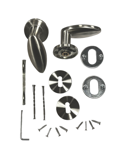 Stainless Steel Grade 304 Lever Handle On Rose - Keyhole Escutcheons
