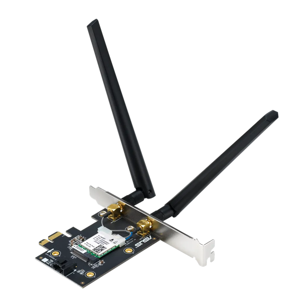 ASUS PCE-BE6500 Wi-Fi 7 PCIe Card - Tri-Band, 2882 Mbit/s, Bluetooth 5.4