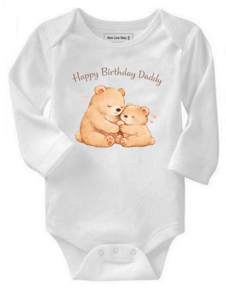 Birthday - Happy Birthday Daddy Long Sleeve Baby Grow