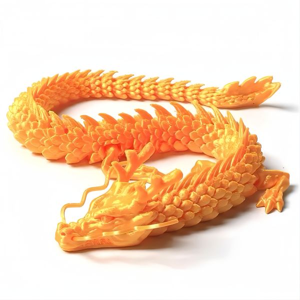 3D Printing Chinese Dragon 3D Dragon Action Ornamental Rotatable Joints Toy