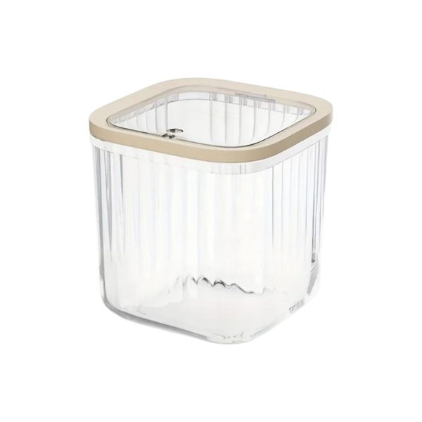Modern Transparent Bathroom Trash Bin with Flip Lid