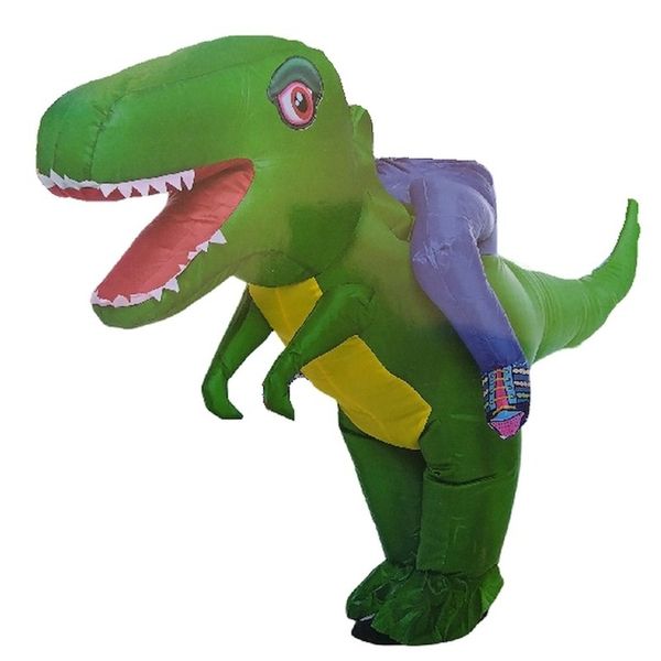 Riding A Dinosaur Suit With Automatic Battery Air Inflator