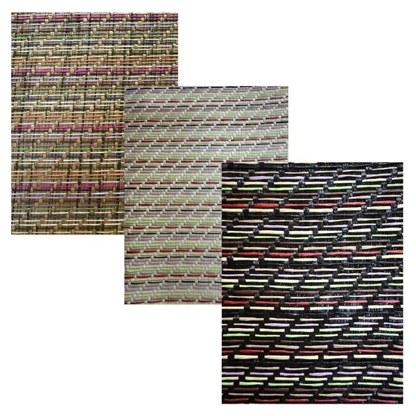 Decor 3pc Multi-Colour Rattan Weaving Fabric For DIY Projects -1m(Special)