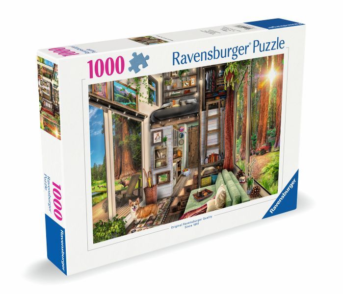 Ravensburger 1000 Piece Puz Redwood Forest Tiny House