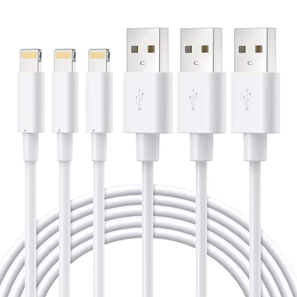 iPhone Compatible USB Charging Cable for Apple Series 7/8/X/11/12/13/IPad's(Pack of 3)