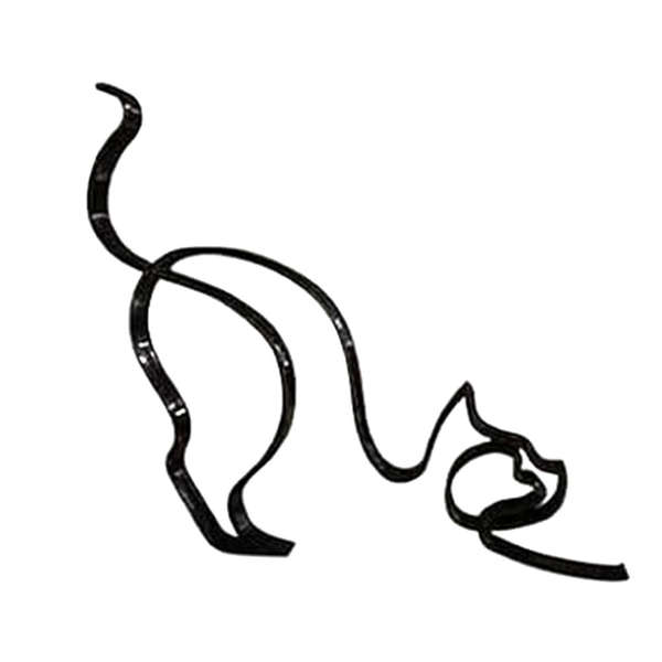 Cat Minimalist Art Sculpture, Creatives Statue for Wall Room Decor