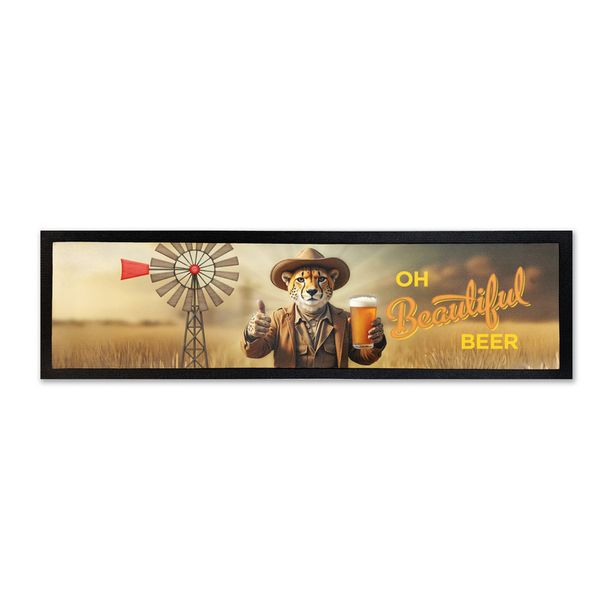 Cheetah Cheers For Good Harvest Bar Mat