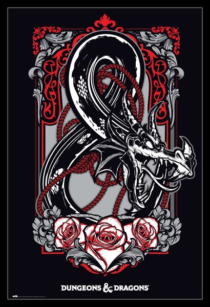 Dungeons &amp; Dragons Poster with Black Frame