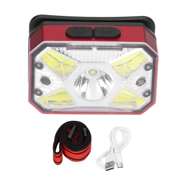 Led Headlight Outdoor Cob Induction Headlight Usb Charging