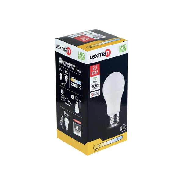 Lexman LED Bulb A60 E27 10w 1055lm 2700k Microwave Sensor 15000h Cb Lexman