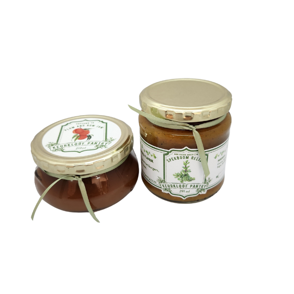Keurkloof Pantry Entertainer's Duo: Plum &amp; Rum Jam and Spekboom Relish