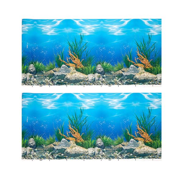 Wallpaper Background Aquarium Decorative Fish Tank Sticker 40X82Cm