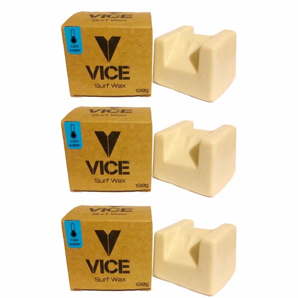 3 x VICE Cold Water Surf Wax Pack
