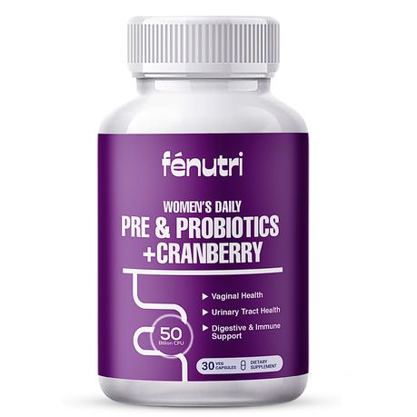 Fenutri - Women's Daily Probiotics & Cranberry Veggie Capsules Image