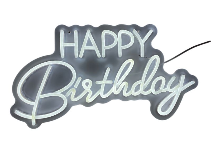 Happy Birthday Neon LED Night Light Wall Party Decoration Home Surprise