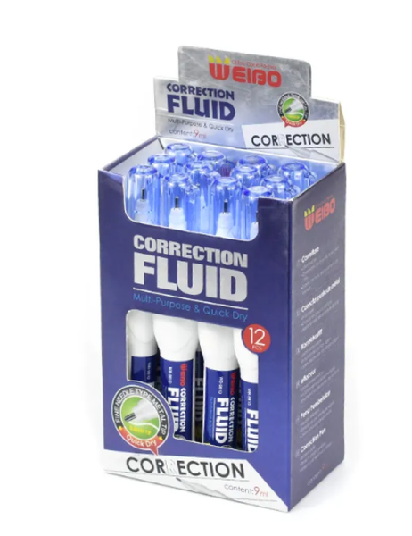 Correction Pens Multi Purpose White 9ml x12