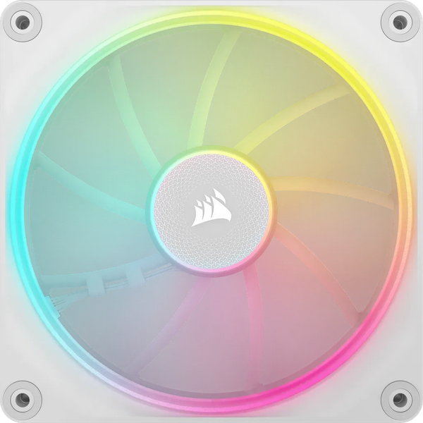 Corsair iCUE LINK LX140 RGB 140mm PWM Fan, 350-2000 RPM 84.7 CFM White Fans