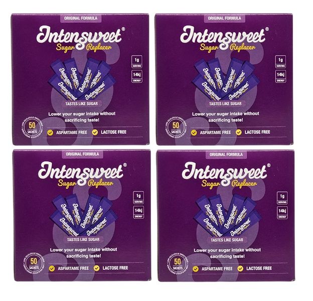Intensweet - Sugar Replacer - Powder - 50 Sachets - 4 Pack