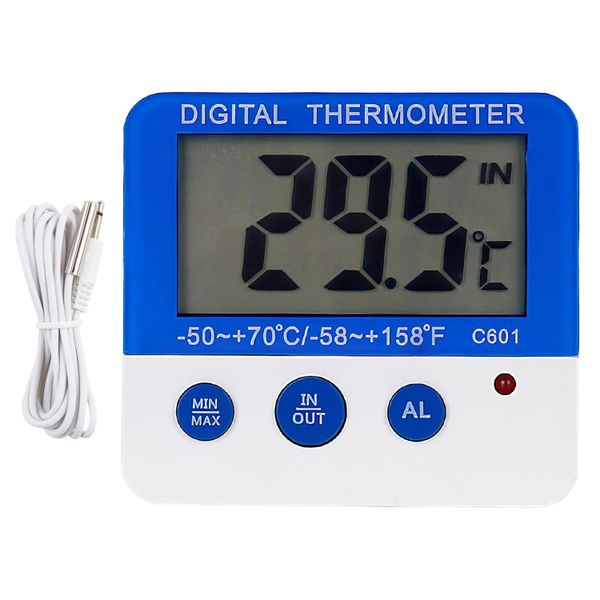 Digital Freezer Thermometer with Alarm, Magnetic and LCD Display