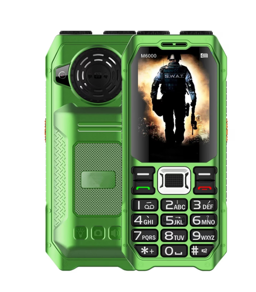 AIEK M6000 mobile phone, large keypad, quadruple SIM card slots