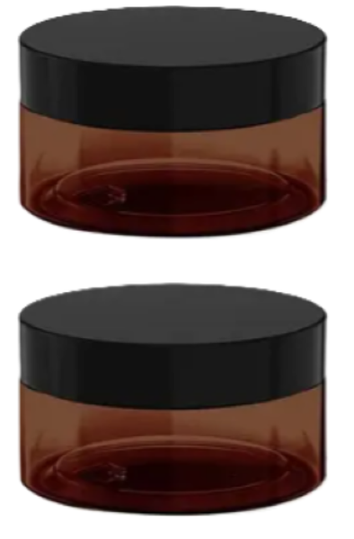 2 x 100ml Amber Reusable Containers with Lids