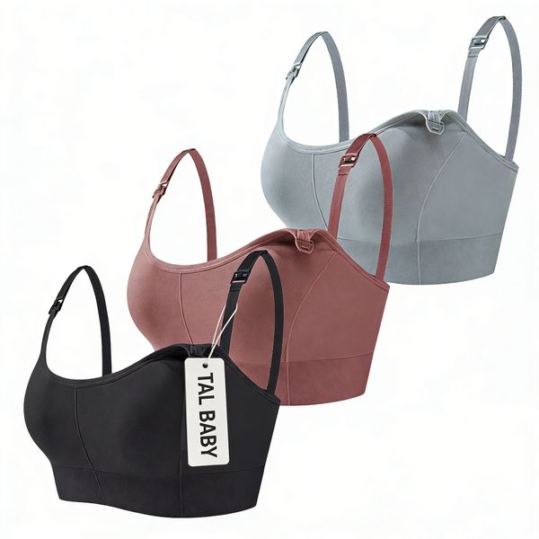 3 Pack Women's Nursing Bra Wireless Seamless Maternity Bra