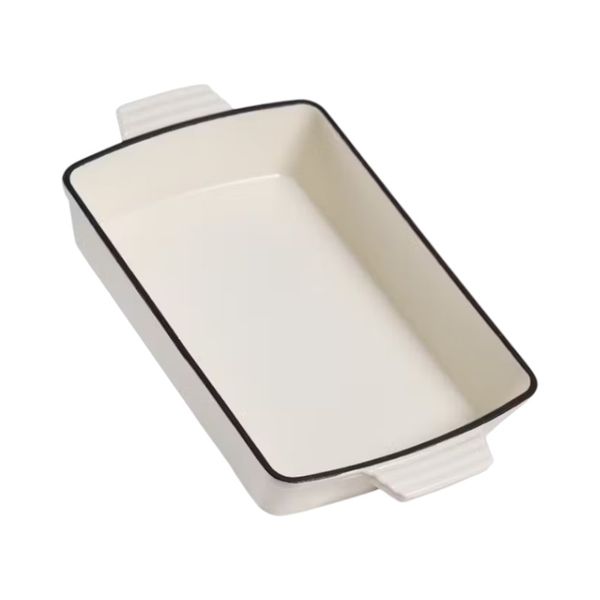 3.5L Premium Enamel Cast Iron Baking Dish - Cream