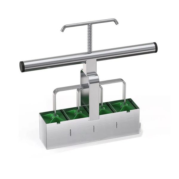Manual Block Maker With Extended Handle Can Make Four Blocks
