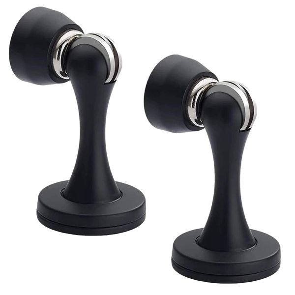 Home DIY Two Piece Door &amp; Wall Mounted Magnetic Door Stopper Set of 2 (8cm)