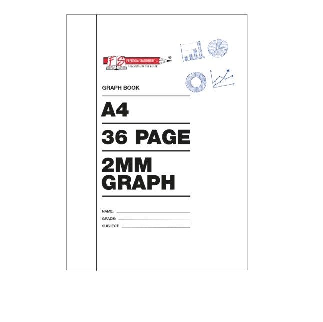 Freedom Stationery - A4 36 Page 2mm Graph Book (Pack Of 25) | Shop ...