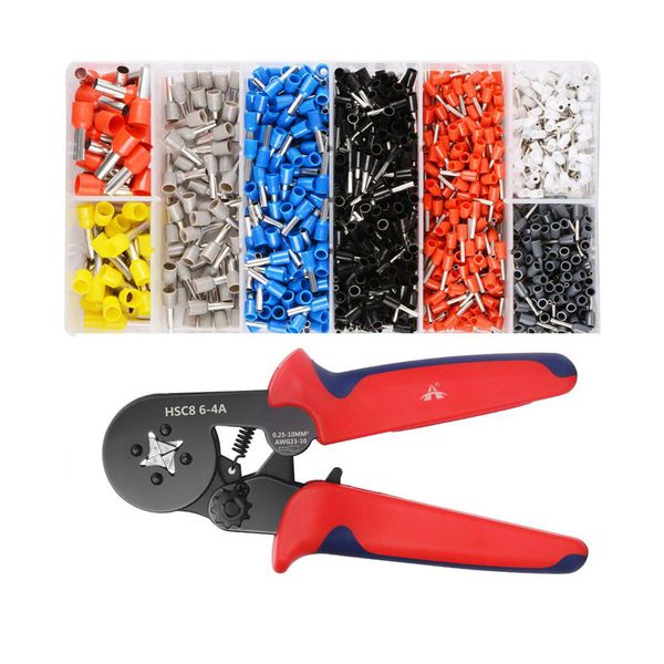ALANES Crimper Plier with 1200 PCS Insulated Uninsulated Wire End Ferrules