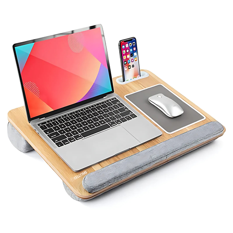 CellTime Multifunctional Ergonomic Wooden Lap Desk Laptop Stand Image