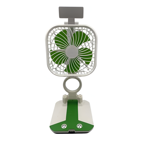 Compact Multifunctional Rechargeable Foldable Fan with Built-in LED Light