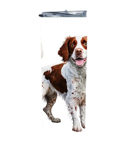Brittany 20 Oz Straight Skinny Dog Tumbler 333