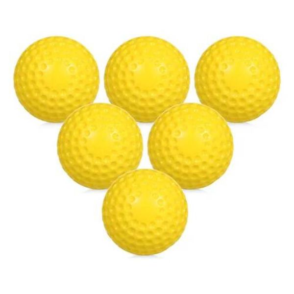 6-Pack 9-Inch Dimpled Baseballs - Practice Balls for Training &amp; Recreation