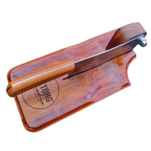 Large Engraved Kiaat Biltong Cutter