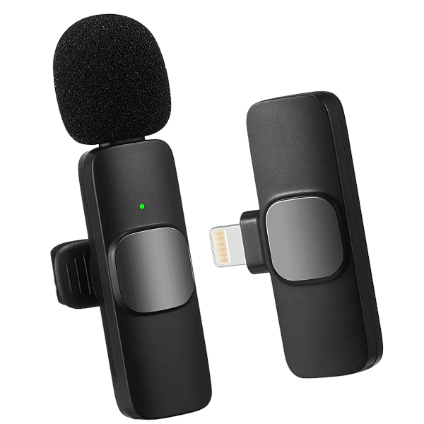 K9 - Wireless Clip-On Microphone With Lightning Connector - Black