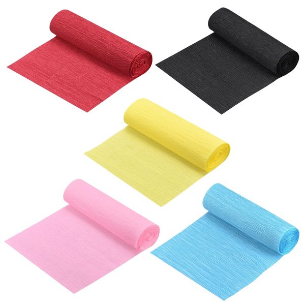 Craft DIY Decoration Gifting Crinkled Flower Crepe Paper Roll 5pc -250cm