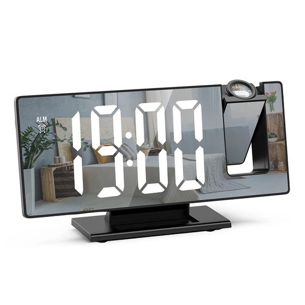Alarm Clock Digital Temp &amp; Humidity Display and Time Projection HUAOI