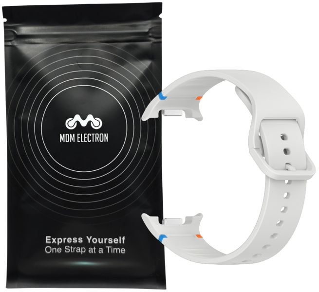 Official Silicone Strap Compatible With Samsung Galaxy Watch 8-Light Grey