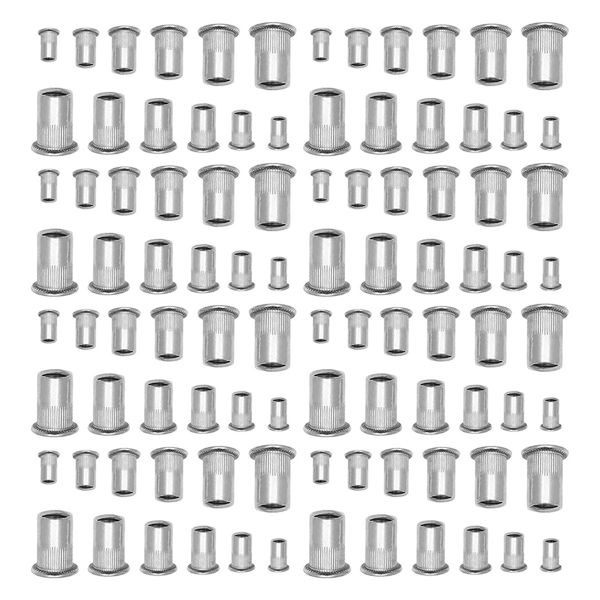 165Piece Rivet Nut Assortment Kit Stainless Steel Rivet Nuts for Automotive